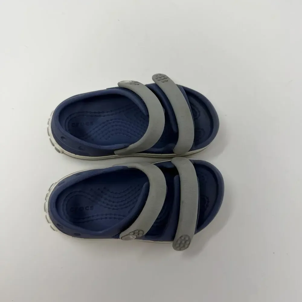 Crocs Navy & Gray Sandals C7 Kids